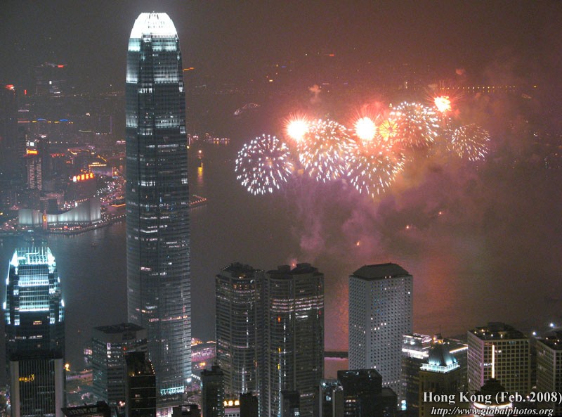 Hong Kong 2008 Chinese New Year Fireworks Photo Gallery