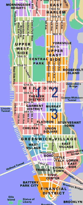 manhattan subway  map with streets
