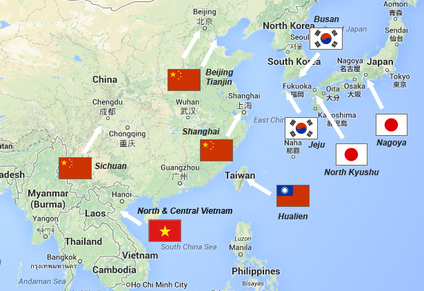travel map 2nd half 2013