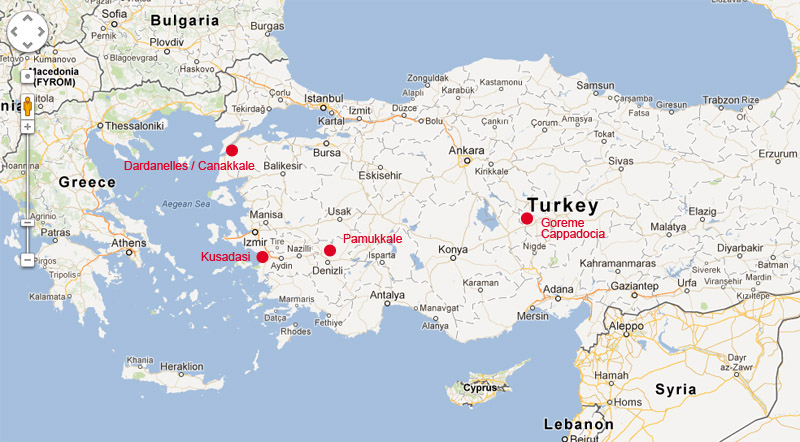 Turkey from Google Maps